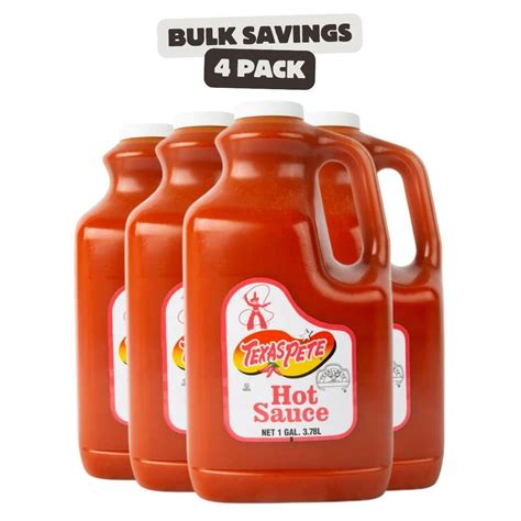 Texas Pete 1 Gallon Hot Sauce 4 Case Walmart