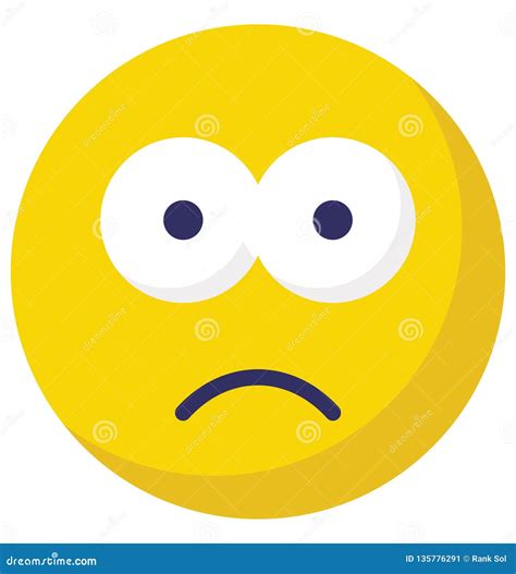 Bemused Face Gaze Emoticon Vector Isolated Icon Which Can Easily