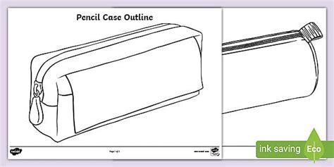 Pencil Case Outline Teacher Made Twinkl