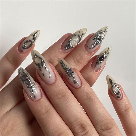 Спб Ногти Наращивание send nude nails Instagram photos and videos Grunge nails Chic