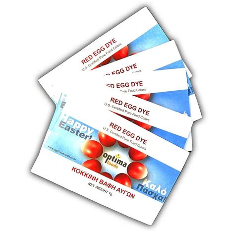 Optima Foods Traditional Greek Easter Egg Red Dye 5 Pack Buy Now With