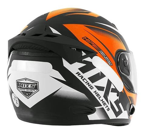 Capacete Esportivo Mixs Fokker Storm Laranja Preto Fosco Mercado Livre