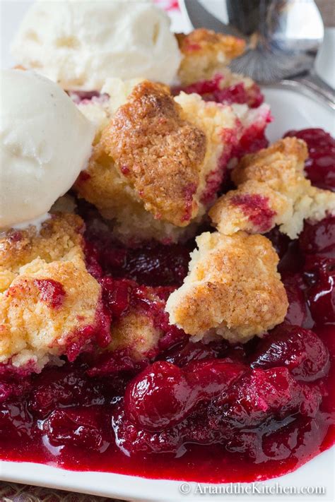 Jack Daniel's Sour Cherry Cobbler - Art and the Kitchen