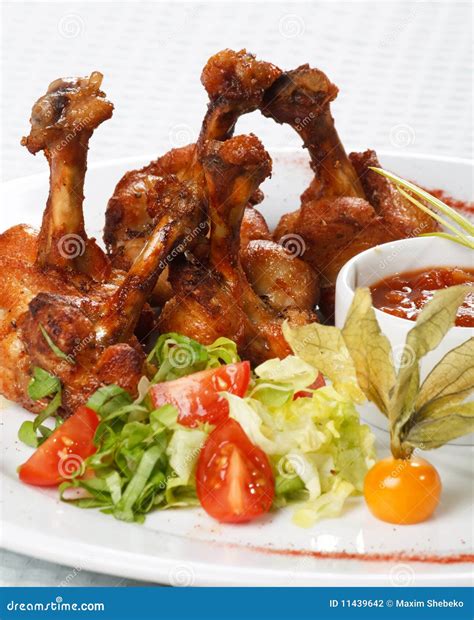 Chicken Wings with Hot Spicy Sauce Stock Photo - Image of cuisine, broil: 11439642