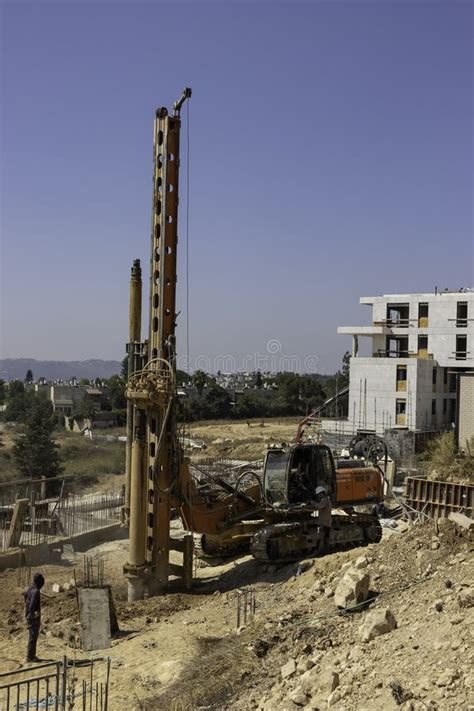 Digging Foundations For A New Building Editorial Image Image Of