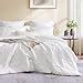 Amazon Amberspace White Twin Xl Comforter Set Piece Pinch Pleat