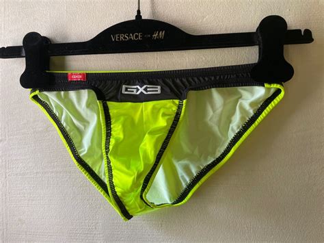 Gx Neon Green Black Ultra Skin V Bikini Japan Men S Fashion Bottoms New Underwear On Carousell