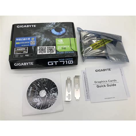 FULL NEW Gigabyte GV-N710D5-2GL GT710 2G D5 half-height card Desktop pc ...