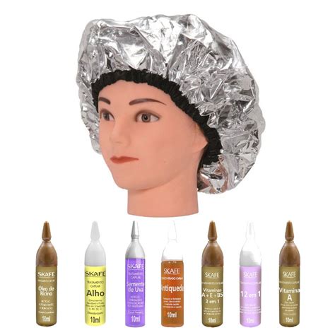 Touca Termica Para Hidratação - Touca Térmica 2 e 2 ampola para Hidratação capilar | Shopee Brasil