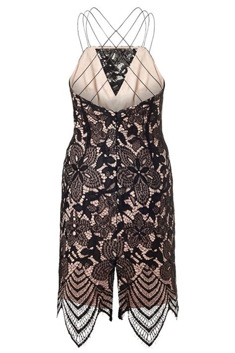 Sexy Vestido Elegante Encaje Negro Forro Nude Illusion 22437 440 00 En Mercado Libre