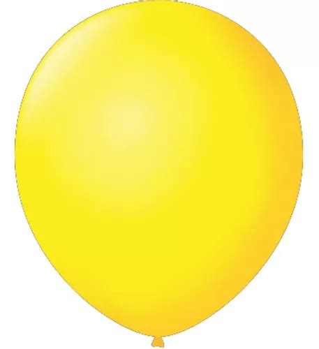 Globo látex São Roque Metallic redondo amarillo 9 50 unidades