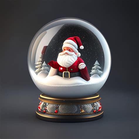 Premium Ai Image Snow Globe