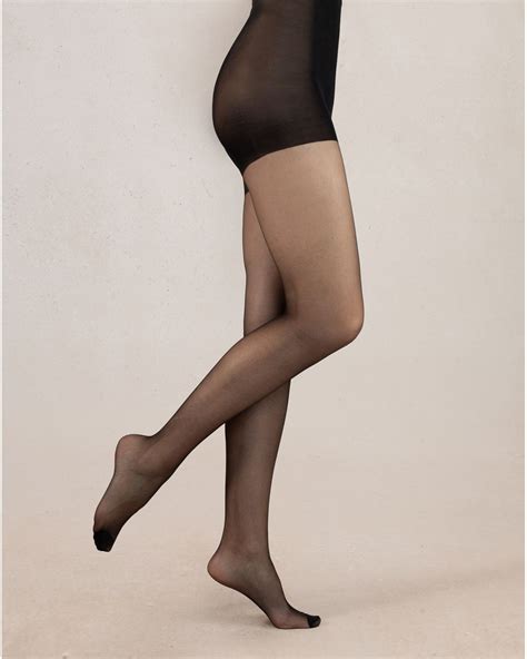 Collant Nude Transparent D Noir Collants et mi bas tricotées en France Bleuforêt