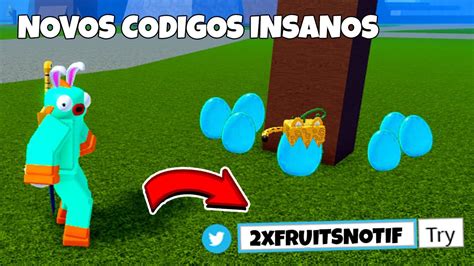 NOVOS CODIGOS DE PÁSCOA NO BLOX FRUITS USE RÁPIDO ROBLOX YouTube