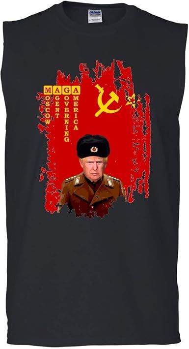 Tee Hunt Maga Comrade Trump Muscle Shirt Funny Soviet Flag Ussr Russian