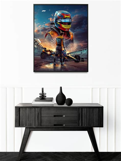 Oscar Piastri 2023 Poster F1 Poster Formula 1 Mclaren Wall Art