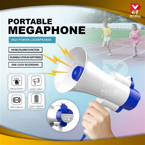 Portable Megaphone Speaker Loud Hailer Handheld Voice Amplifier