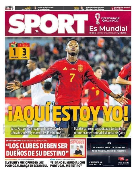 Fotos Las Portadas De La Prensa Deportiva De Hoy