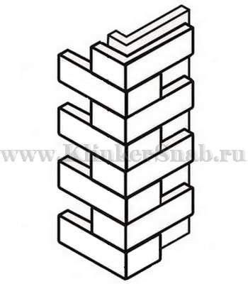 Угловая термопанель Регент ППУ с плиткой Stroeher 494 rot-bunt, толщина ...
