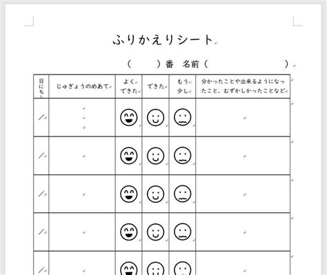 【外国語活動】振り返りシート｜ひよっこ先生のふうちゃん