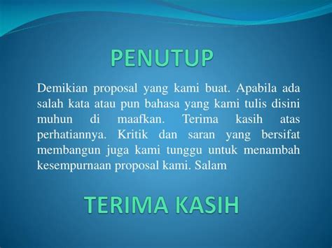 Contoh Slide Penutup Presentasi Power Point Imagesee