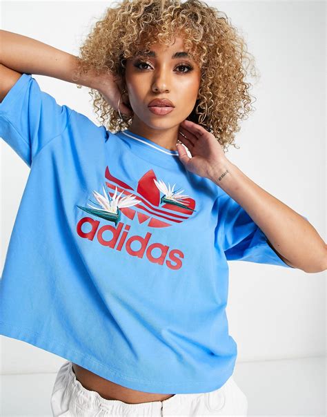 Adidas Originals X Thebe Magugu Loose Fit T Shirt In Blue Lyst