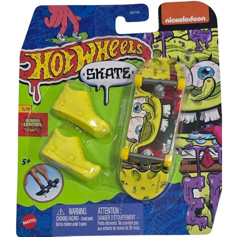 Mattel Hot Wheels fingerboard a boty 10 5 cm Spongebob Maxíkovy hračky