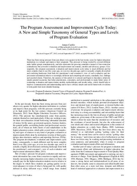 program evaluation cycle today