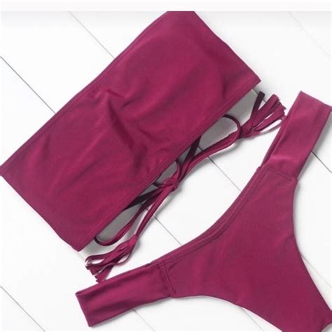 Swim Strapless Cheeky Brazilian Bikini Poshmark