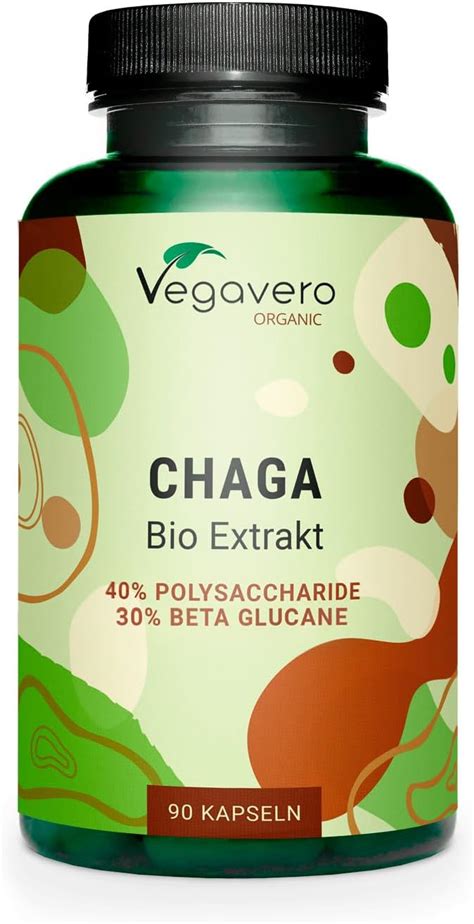 Chaga BIO Vegavero 6000 Mg De Poudre 600 Mg D Extrait 10 1 Avec