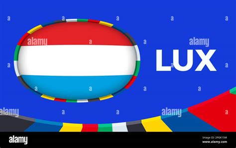 Luxembourg Flag Stylized For European Football Tournament Qualification