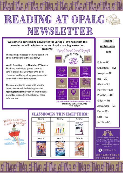 Reading Newsletter Sp Outwood Primary Academy Lofthouse Gate