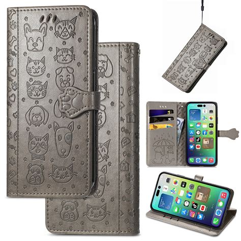 for Samsung Galaxy A16 5G Cartoon Cute Wallet Case, Cat Dog Style Flip