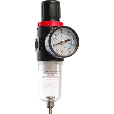 Фильтр-регулятор FR-101 с манометром (0-8 бар; F1/4") FUBAG 190101 ...