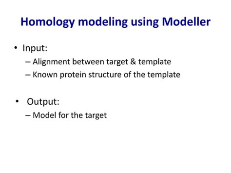 Homology modeling: Modeller