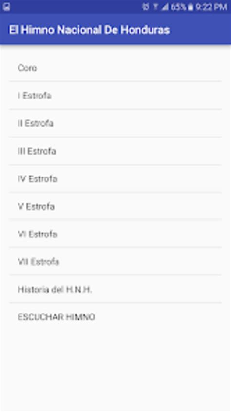 Himno Nacional De Honduras para Android - Descargar