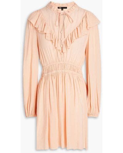 Maje Ruffle Dresses For Women Lyst