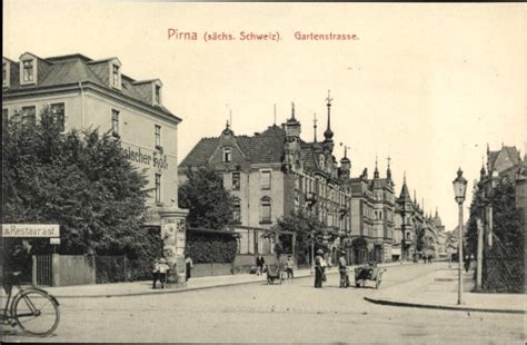 Ansichtskarte Postkarte Pirna In Sachsen Gartenstra E Akpool De