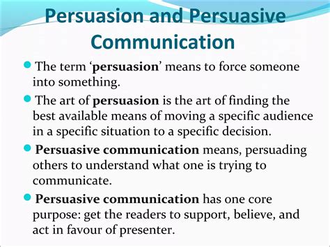 Persuasive communications | PPT