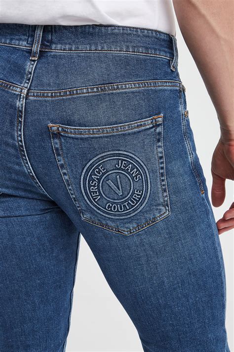 Jeansy męskie VERSACE JEANS COUTURE Niebieski Slim 73GAB5S7/DW042D13 ...