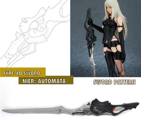 Type Sword A Nier Automata Cosplay Sword Pattern Blueprint