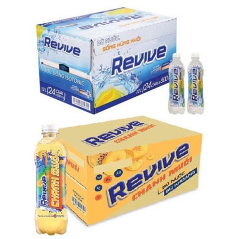 Thùng 24 chai revive chanh muối 390ml/ thùng 24 chai revive trắng 500ml ...
