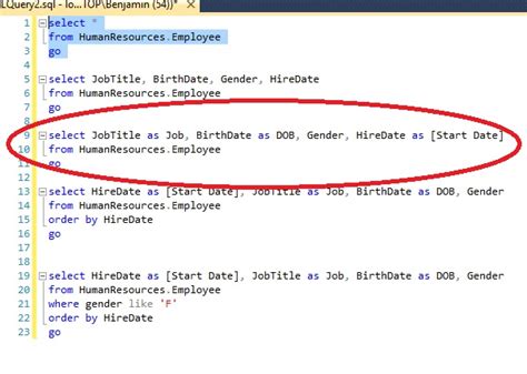 sql select statement analyticsall