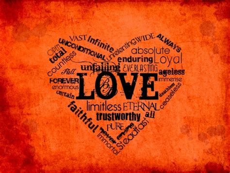 One Word Descriptions Of Gods Love Revelation Central