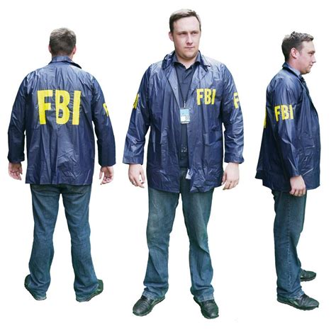 Details About Fbi Special Agent Windbreaker Jacket Costume Lot Of