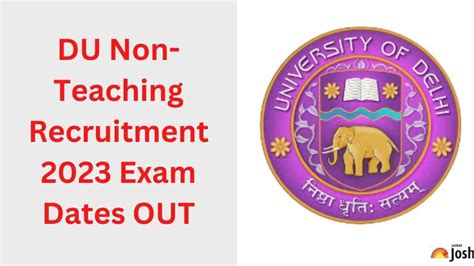 Delhi University Various Vacancy Exam Dates OUT Check Official