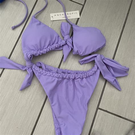 Purple Bikini Says Size Large But Fits Like A Depop