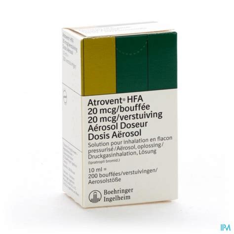 Atrovent Hfa Aerosol Doseur 10ml 200 X 0 002mg Apotheek Vanderhaegen