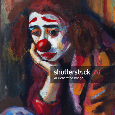 Sad Clown Female Painting Ai Generated Image 2324181033 Shutterstock