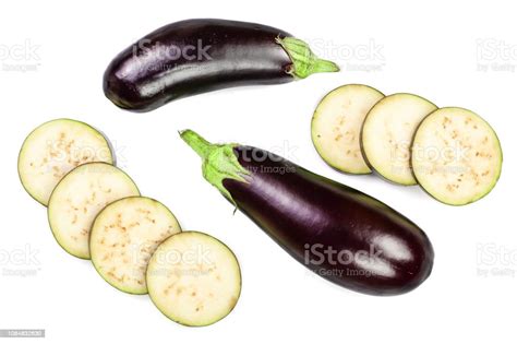 terong  terong terisolasi  latar belakang putih tampilan atas